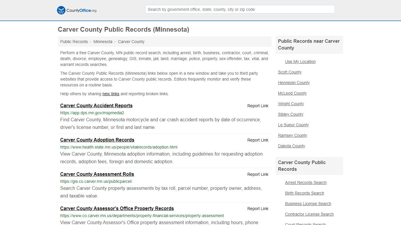 Public Records - Carver County, MN (Business, Criminal ...